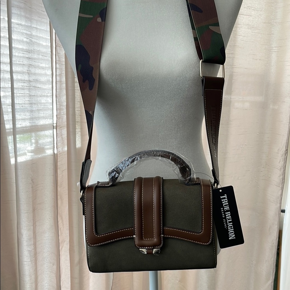 True Religion Green and Brown Bag